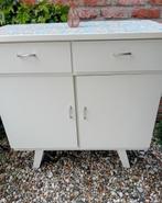 Vintage dressoir halkastje met lades en deuren, Ophalen, Met deur(en), Vintage, 50 tot 100 cm