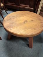 Antieke Brutalistische Massief Eiken Salontafel, Huis en Inrichting, Tafels | Salontafels, EU, 50 tot 100 cm, EU, Zo goed als nieuw