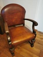 2 fauteuils, schapenleer & eikenhout. Comfortabel & robuust, Ophalen