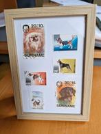 Fotolijstjes met postzegels van honden, Ophalen, Zo goed als nieuw, Hout, Minder dan 50 cm
