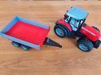 Massey Ferguson 7480 tractor met aanhanger, Kinderen en Baby's, Ophalen of Verzenden, Zo goed als nieuw