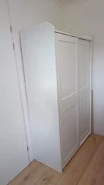 Hauga Schuifdeurkast Wit - 118x55x199 cm, Ophalen, Overige materialen, Met deur(en), Gebruikt