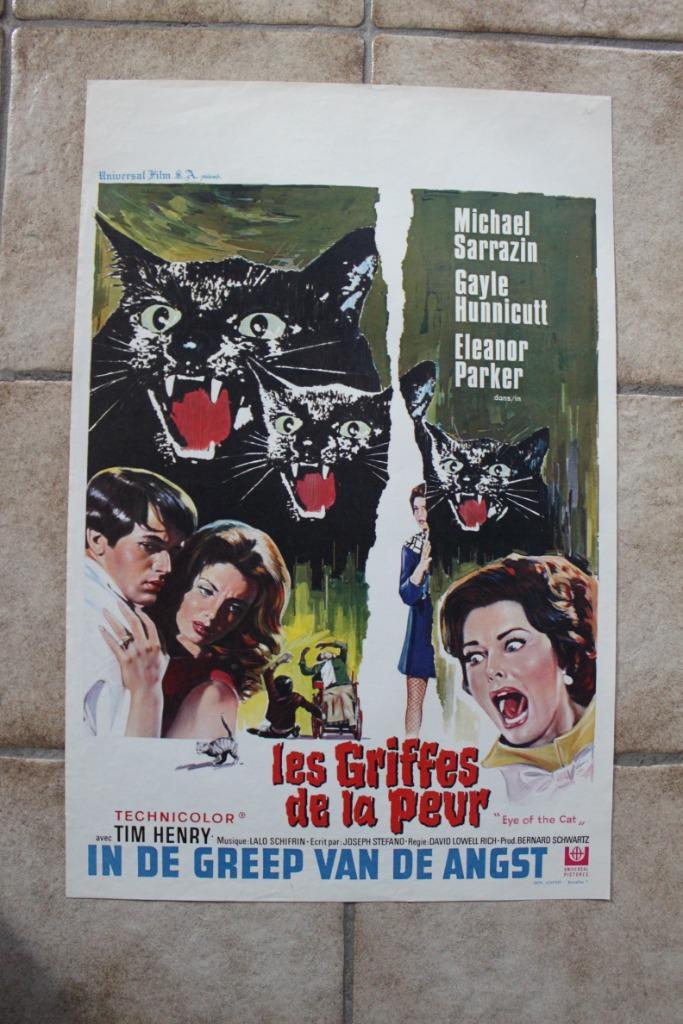filmaffiche Eye Of The Cat 1969 filmposter, Verzamelen, Posters, Zo goed als nieuw, Film en Tv, A1 t/m A3, Rechthoekig Staand