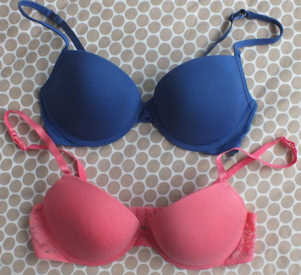 2 Nieuwe beugel BH's maat 80B/blauw + rose/Esmara/padded, Kleding | Dames, Ondergoed en Lingerie, Esmara, Ophalen of Verzenden