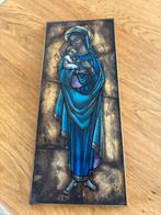 Incoon van maria met kindje jezus 43 bij 18 cm opaline glas, Antiek en Kunst, Antiek | Religie, Ophalen of Verzenden