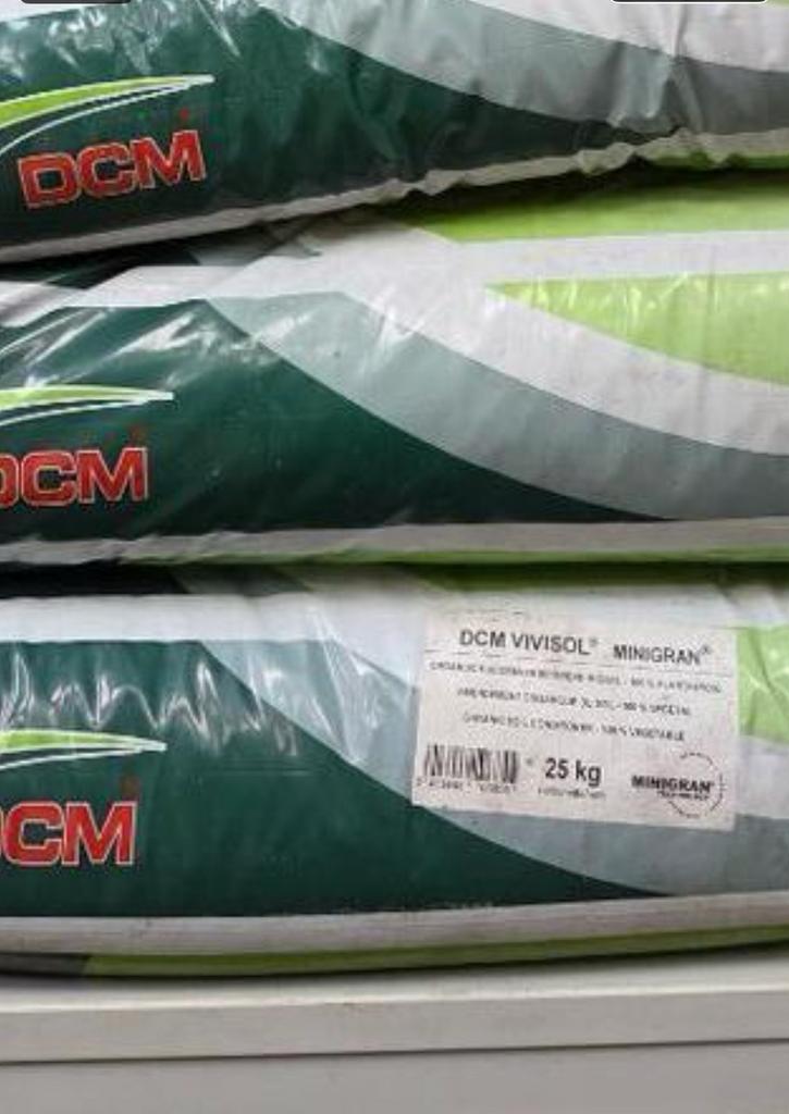 Dcm minigran mestkorrels 25 kg zakken, Tuin en Terras, Aarde en Mest, Overige typen, Ophalen