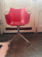 GRATIS Rode Kuipstoel met Chroom Onderstel - Gebruikt, Huis en Inrichting, Stoelen, Ophalen, Eén