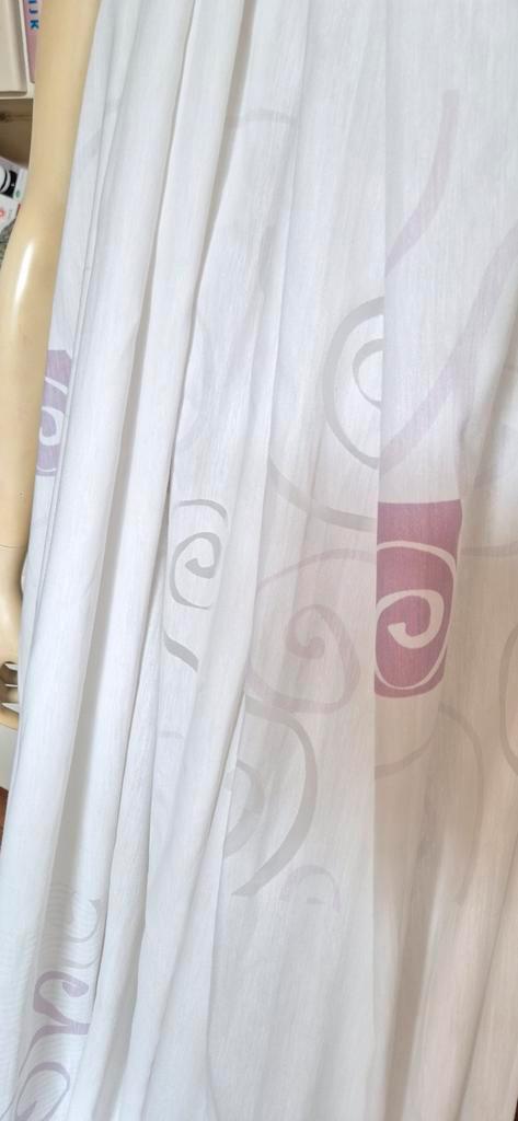 In between luxe batist katoen deels transparant 425 x 272, Huis en Inrichting, Stoffering | Gordijnen en Lamellen, Zo goed als nieuw