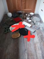 Partij, 34 delig, schalen, potten en dienbladen, Huis en Inrichting, Ophalen of Verzenden, Overige materialen, Minder dan 25 cm