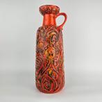 Vintage oranje Bay Keramik vloervaas, Ophalen of Verzenden