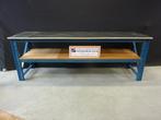 Zware werkbank / werktafel inpaktafel 80x285cm stalen frame, Gebruikt, Handelsonderneming Hendriksen, Ophalen of Verzenden, 170 cm of meer