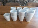 15 nieuwe keramische bloempotjes wit, 8,5cm hoog, Rond, Nieuw, Aardewerk, Tuin