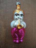 Mooie oude glazen kerstbal kindje met fluit, Ophalen of Verzenden, Gebruikt