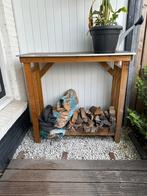 Haardhout opslag / oppottafel, Tuin en Terras, Bergingen en Tuinkasten, Ophalen, Gebruikt, Hout
