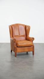 Oorfauteuil gemaakt van rundleer afgewerkt met siernagels, Ophalen, Gebruikt, ., Klassiek