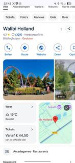 Walibi 4 tickets, Tickets en Kaartjes, Drie personen of meer, Ticket of Toegangskaart