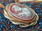 Mooie oude broche of speld uit Engeland met een camee 3,3 cm, Antiek en Kunst, Ophalen of Verzenden