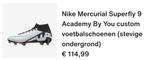 Nike mercurial Superfly 9 academy by you in maat 40, Maat XS of kleiner, Schoenen, Nieuw, Ophalen of Verzenden