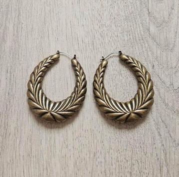 Vintage Chunky Statement Oorbellen Creolen Oorringen 70s beschikbaar voor biedingen