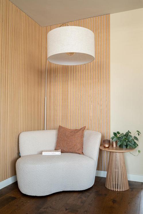 Booglamp beige (Grote Booglamp Niels Westwing), Huis en Inrichting, Lampen | Vloerlampen, Zo goed als nieuw, 200 cm of meer, Stof