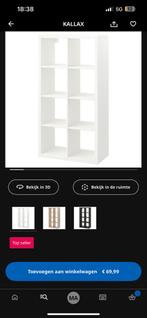 Ikea Kallax kast - Wit - 8 vakken, Huis en Inrichting, Kasten | Boekenkasten, Ophalen, Met plank(en), Kunststof, Gebruikt