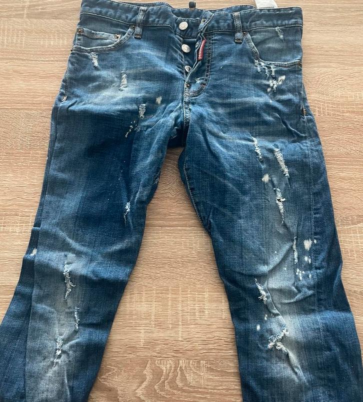 DSquared broek in maat S, Kleding | Heren, Spijkerbroeken en Jeans, Zo goed als nieuw, W32 (confectie 46) of kleiner, Blauw, Ophalen of Verzenden