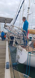 Stevige RVS davits met vaste arm en voetbevestiging op dek, Watersport en Boten, Ophalen