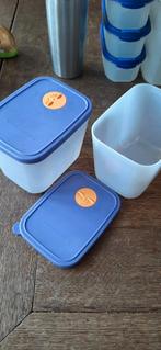 Tupperware bewaardozen 1,2 liter met maandaanduiding, Huis en Inrichting, Keuken | Tupperware, Blauw, Gebruikt, Ophalen of Verzenden