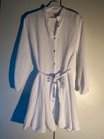 Mooie witte luchtige jurk van wafelstof, Knielengte, Ophalen of Verzenden, Wit, Zo goed als nieuw