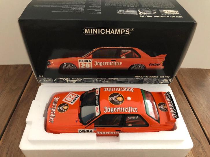 Minichamps BMW E30 M3 DTM 1992 #20 Jägermeister W. Gardner, Hobby en Vrije tijd, Modelauto's | 1:18, Zo goed als nieuw, Auto, MiniChamps