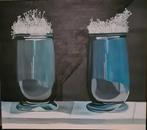 Stilleven met vazen, acryl op doek 60x80 cm, Antiek en Kunst, Ophalen of Verzenden