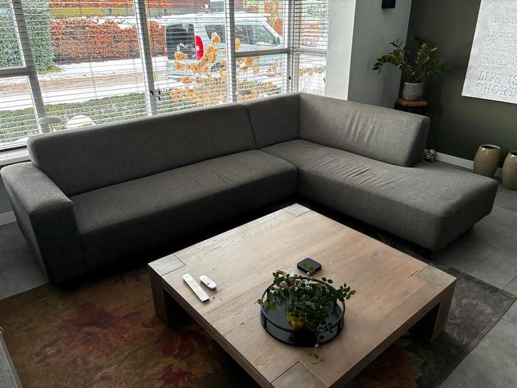 Grijze / beige Hoekbank + Sofa  gratis af te halen., Huis en Inrichting, Banken | Bankstellen, Gebruikt, Hoekbank, Vierpersoons of meer