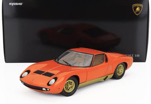 Kyosho 1:18 Lamborghini Miura P400 1968 Orange/Gold, Hobby en Vrije tijd, Modelauto's | 1:18, Nieuw, Auto, Overige merken, Ophalen of Verzenden