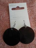 Bruine oorhangers / diameter 34 mm. gratis verzending, Verzenden, Nieuw, Bruin