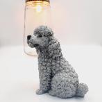 SALE  Labradoodle lamp in wit, grijs of roze |  Kesbekelamp, Nieuw, Ophalen of Verzenden, Glas, Industrieel stoer hondenlamp vintage retro