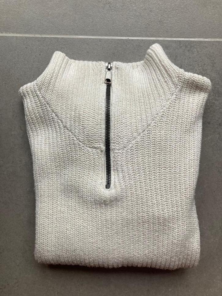 Vest met rits gebroken wit maat 134-140, Kinderen en Baby's, Kinderkleding | Maat 140, Zo goed als nieuw, Jongen, Trui of Vest