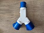 CEE 2-weg splitter 200-250 volt 16A IP44, Ophalen of Verzenden, Nieuw