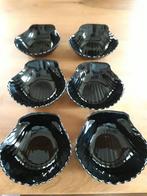 Zwarte persglas schaaltjes. Schelppatroon., Ophalen of Verzenden