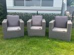 3 loungestoelen met Redzipper kussens, Ophalen, Zo goed als nieuw