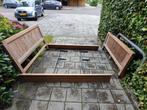 Gratis ophalen: Twijfelaar bed voor 140x200cm matras, Ophalen, Gebruikt, Bruin, 140 cm