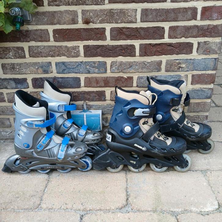2 paar inline skates - maat 37 & 42, Sport en Fitness, Skeelers, Gebruikt, Inline skates 4 wielen, Overige merken, Dames, Heren
