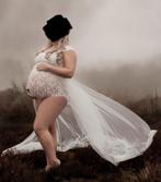 Nieuw wit zwangerschapsjurk maat S M L open buik zwanger, Kleding | Dames, Positiekleding, Nieuw, Jurk, Maat 38/40 (M), Ophalen of Verzenden