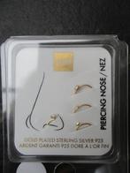 Hema 4x neuspiercings gold plated silver NIEUW, Nieuw, Ophalen of Verzenden, Knopjes of Stekers, Goud