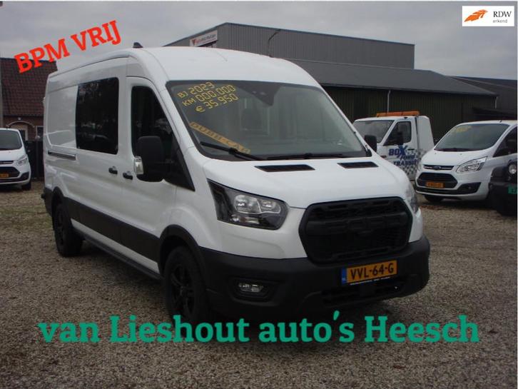 Ford Transit 350L Dubbele Cabine 15 km 12 inch scherm Trend, Auto's, Bestelauto's, Bedrijf, Te koop, ABS, Achteruitrijcamera, Airconditioning