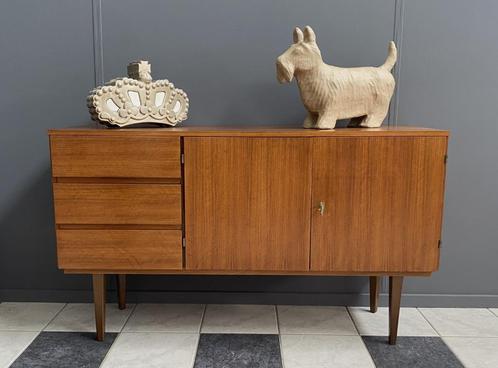 70 jaren MOOI dressoir op hoge poot 3 la 2 deur smalle plank, Huis en Inrichting, Kasten | Ladekasten, Gebruikt, Minder dan 100 cm