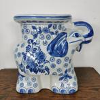 Vintage Delfts Blauw keramiek plantentafeltje Olifant, Antiek en Kunst, Antiek | Porselein, Ophalen of Verzenden