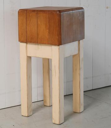 Hakblok, Vintage hakblok, Origineel, Slagersblok beschikbaar voor biedingen