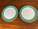 Arcopal - borden - groot onderbord, groene rand, Huis en Inrichting, Keuken | Servies, Ophalen of Verzenden, Bord(en), Overige stijlen