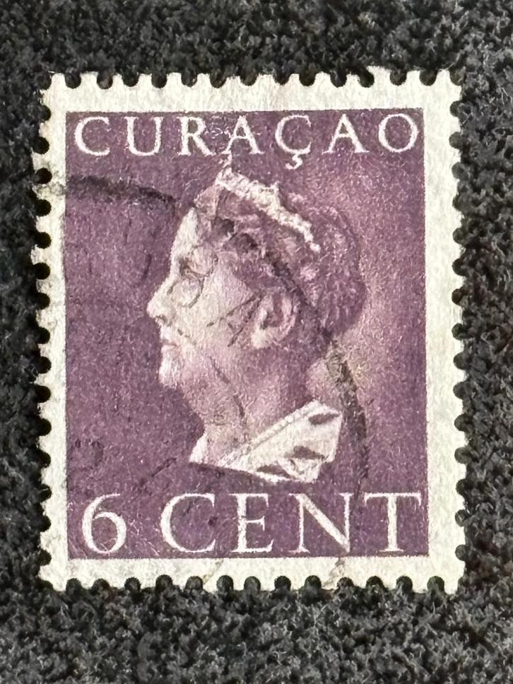 1947 NVPH 168 Wilhelmina Konijnenburg II, 6 ct, gestempeld, Postzegels en Munten, Postzegels | Nederlandse Antillen en Aruba, Postfris