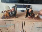 Laurel & Hardy Boekensteunen - Vintage Decoratie, Huis en Inrichting, Ophalen, Gebruikt